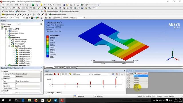 Modal + Harmonic Response 4 - Ansys смотреть онлайн