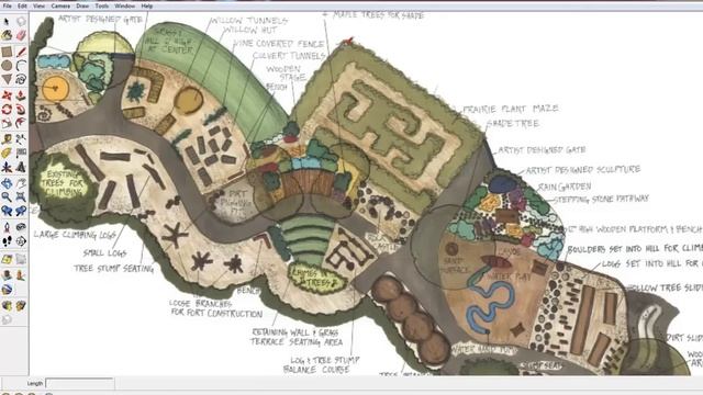 Using SketchUp to scale and then calculate area and volume for landscape construction estimates смотреть онлайн