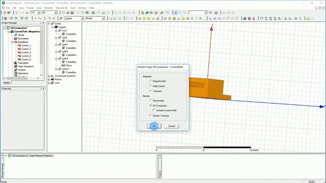 605 - Ansys Maxwell | DC Conduction | Current density in different Paths [2/3] смотреть онлайн