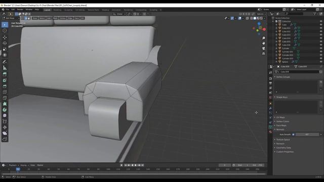3D Modeling a Sci-Fi Chair - Blender 2.9 & Substance Painter Timelapse смотреть онлайн