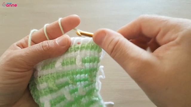 Örgü Bebek Yeleği Modeli Yapılışı / Tunus Işi Bebek Yeleği 1