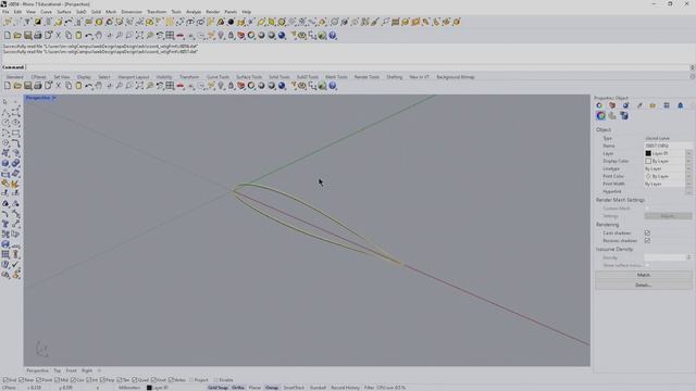 Importing Airfoils and Lofting in Rhino 7 to Make a Wing Slice смотреть онлайн