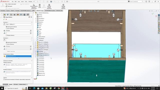Swood Design-Solidworks-Hướng Dẫn sử dụng cơ bản Swood vẽ tủ ngăn kéo. смотреть онлайн