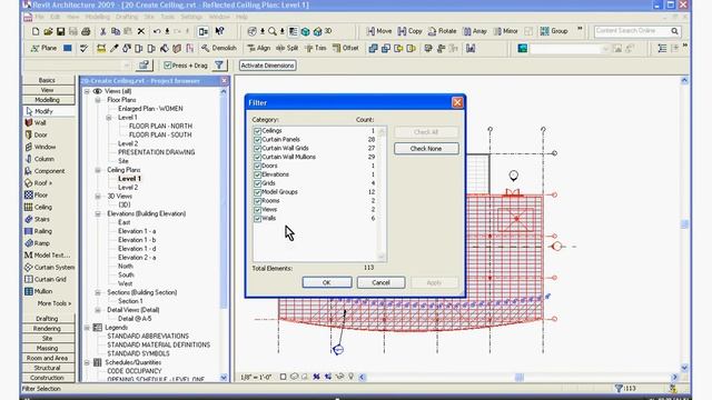 Easy Revit (2009) -20- Create Ceiling смотреть онлайн
