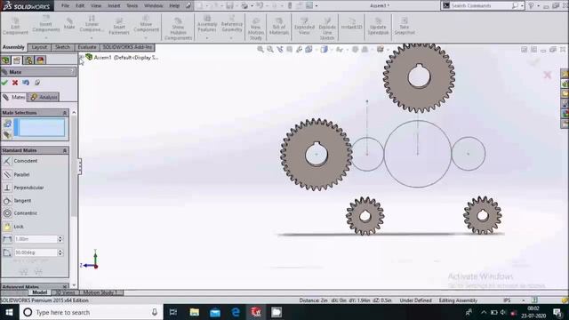 Solidworks tutorial: Design and motion study of spur gear drive train смотреть онлайн