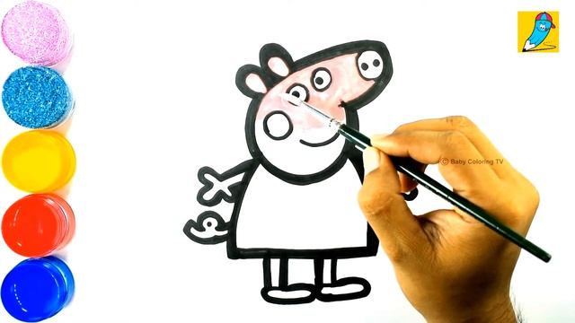 easy peppa pig drawing | КАК НАРИСАТЬ рисунок свинки Пеппы | peppa cho'chqa multfilmini chizish смотреть онлайн