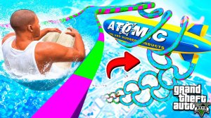 ЭКСТРЕМАЛЬНЫЙ СПУСК СО СКОЛЬЗКОЙ ГОРКИ АТТРАКЦИОНЫ В АКВАПАРКЕ ГТА 5 МОДЫ! GTA 5 ONLINE ВИДЕО