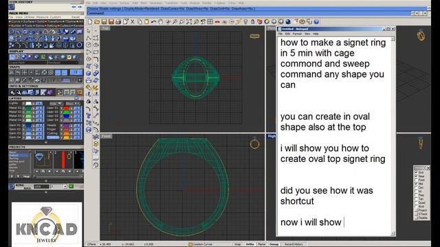 How to make signet shapes rings in 5 min in matrix and rhinoceros смотреть онлайн