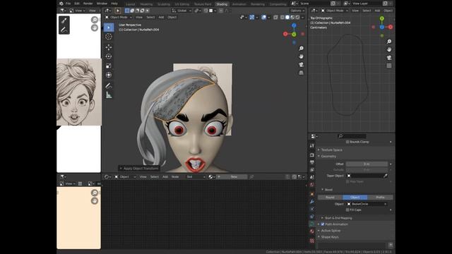Girl with messy hair (Blender Timelapse) смотреть онлайн