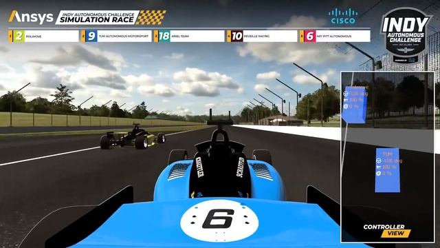The Ansys Indy Autonomous Challenge Simulation Race смотреть онлайн