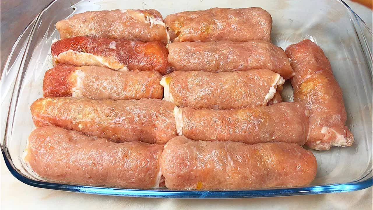 Мясные рулетики — сочные, ароматные, вкусные! 🍖✨ смотреть онлайн