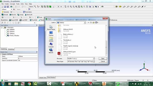 A centrifugal pump Ansys Blade Modeler editor & TurboGrid by flow path and export points CFX method смотреть онлайн