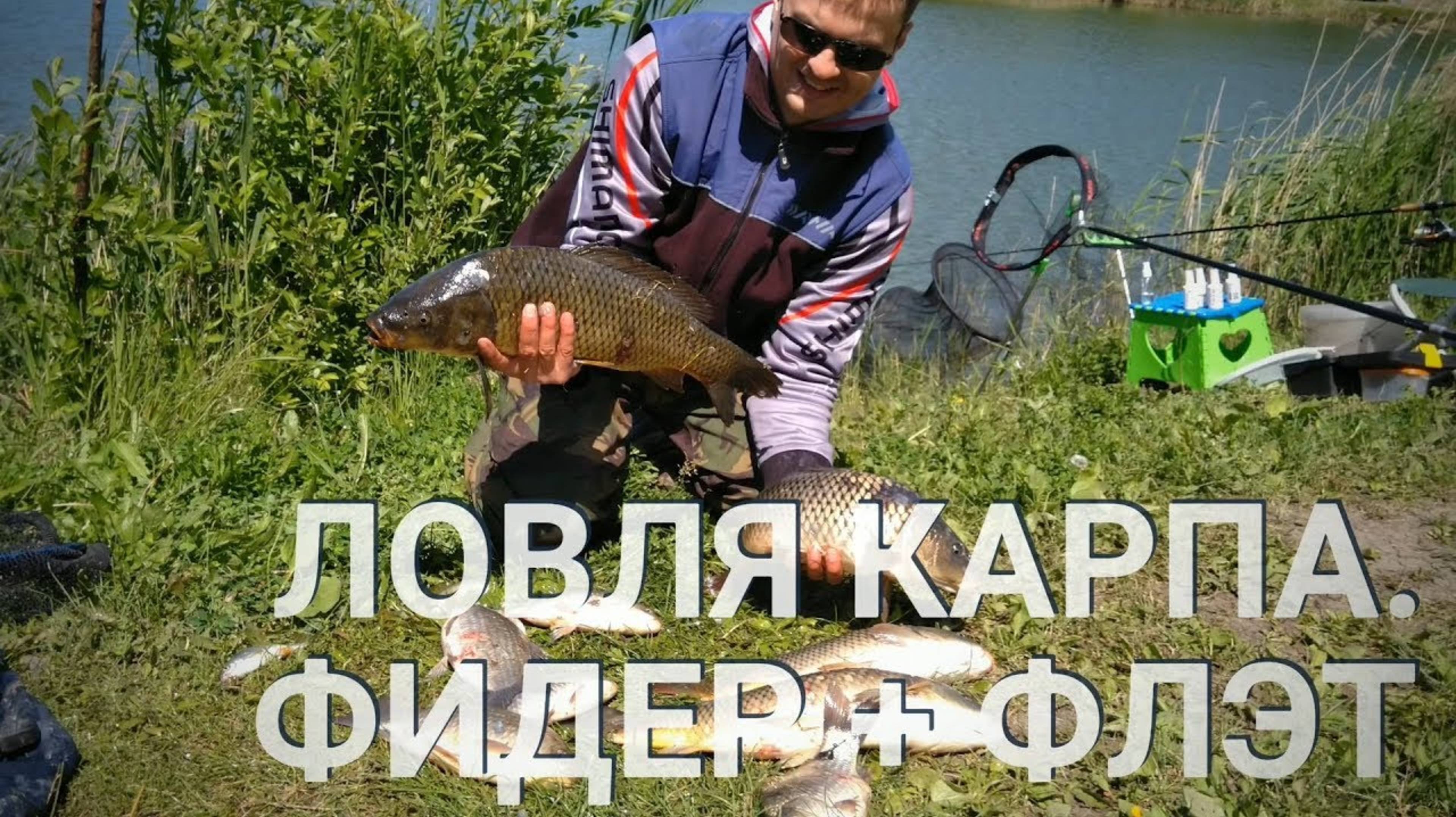 Рыбалка на платном водоеме. Ловля карпа и карася. Флэт + фидер смотреть онлайн