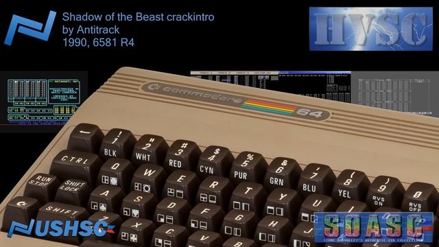 Shadow of the Beast crackintro - Antitrack - (1990) - C64 chiptune смотреть онлайн
