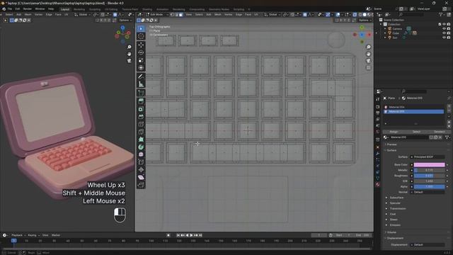 Cute 3D Laptop - Blender Tutorial for beginners смотреть онлайн