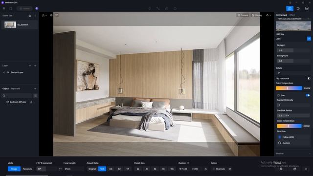D5 Render realistic interior rendering tutorial | Bedroom 201 смотреть онлайн