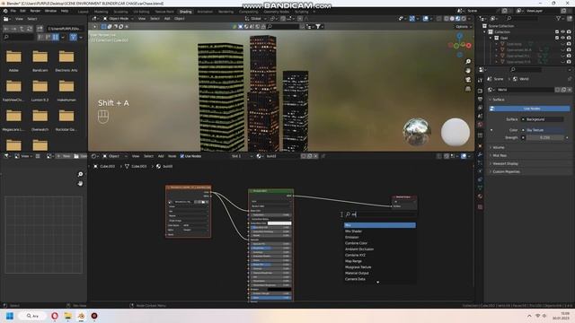 Night Scene Building with Simple Meshes & Textures in Blender 3.4 смотреть онлайн