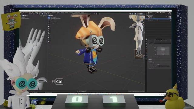 (Blender 4.0 Eevee) New VTuber avatar - Armature PART 5.1 [vtuber artist] смотреть онлайн