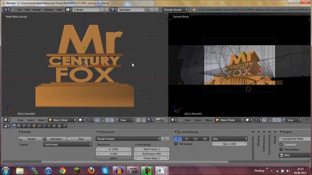 Free Intro Template [Blender] - 20th Century Fox смотреть онлайн
