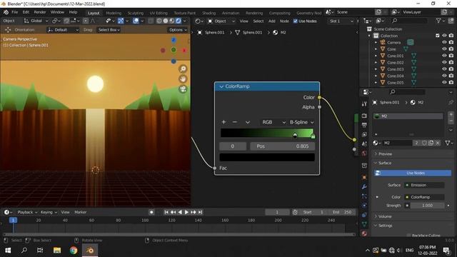 Blender Toon Style Landscape Timelapse смотреть онлайн