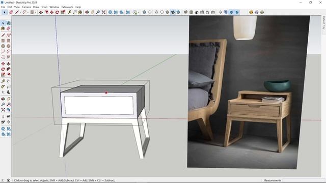 Furniture design (Side table) in Sketchup | Hindi | Sketchup Tutorial смотреть онлайн