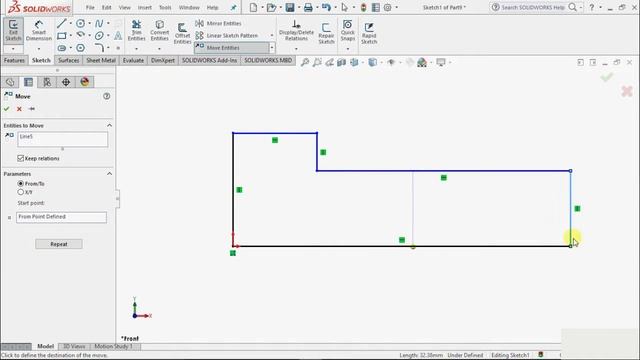 Move Copy Rotate Scale Feature - Solid Works Tutorial смотреть онлайн
