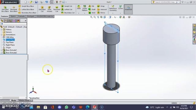 SOLIDWORK ADJUSTING PIN смотреть онлайн