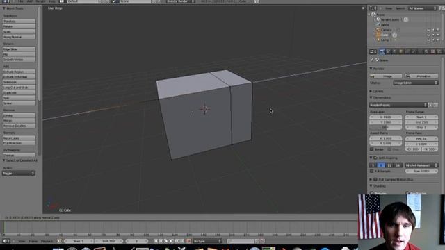 Blender Tutorial - Extrude and Edit Mode смотреть онлайн