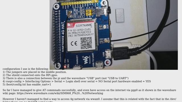 Raspberry Pi: Waveshare SIM7600E-H no wwan0 interface when connected to Raspberry Pi 4 model B смотреть онлайн