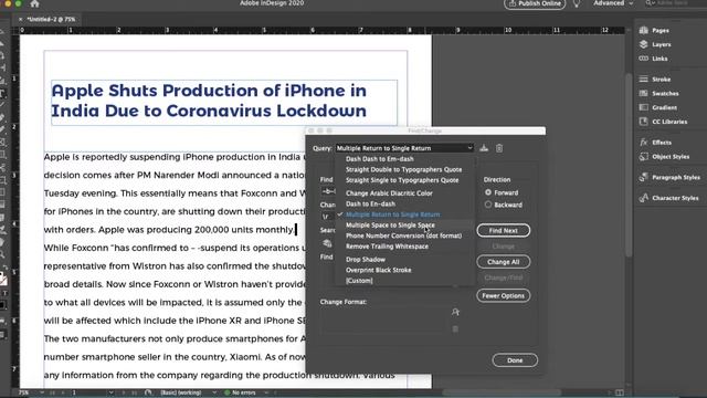 Grep in InDesign смотреть онлайн