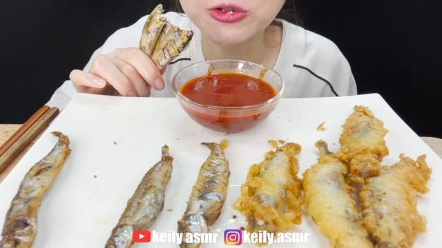 ASMR 열빙어, 열빙어튀김, CAPELIN FISH EATING SOUNDS, CRUNCHY SOUNDS