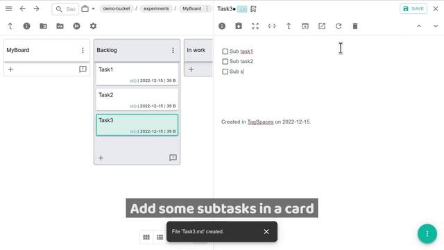 The Kanban Perspective | TagSpaces