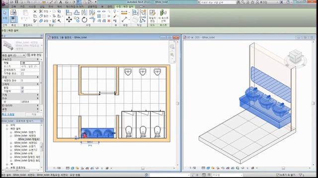 Revit family_BIMer toilet set смотреть онлайн
