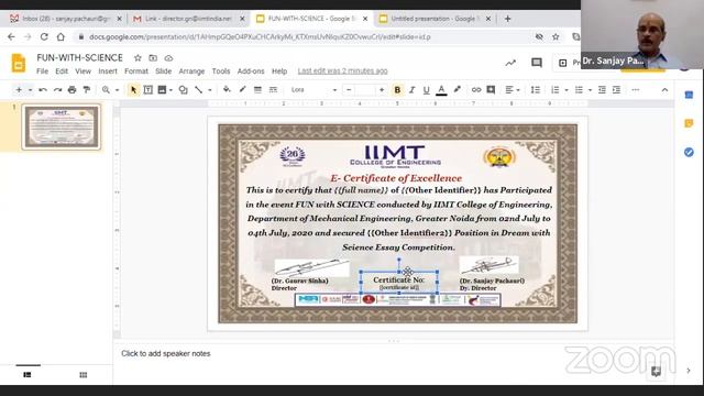 Online Lecture Series: E-Certificate - Part 1 by Dr. Sanjay Pachauri, IIMT College of Engineering смотреть онлайн