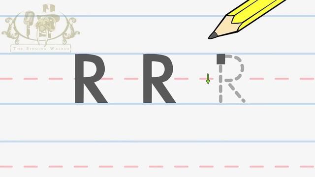 Write the letter R | Alphabet Writing lesson for children | The Singing Walrus смотреть онлайн