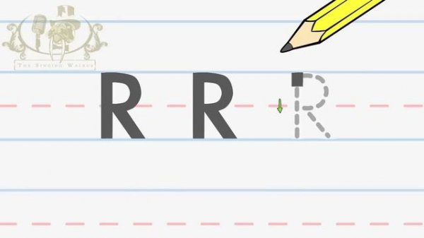 Write the letter R | Alphabet Writing lesson for children | The Singing Walrus