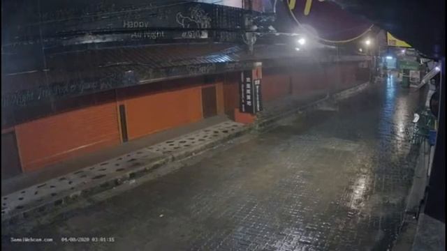 Heavy Rain Hush Bar Cam, Soi Green Mango, Chaweng, Koh Samui, Thailand  Live HD Webcam 5 August 202