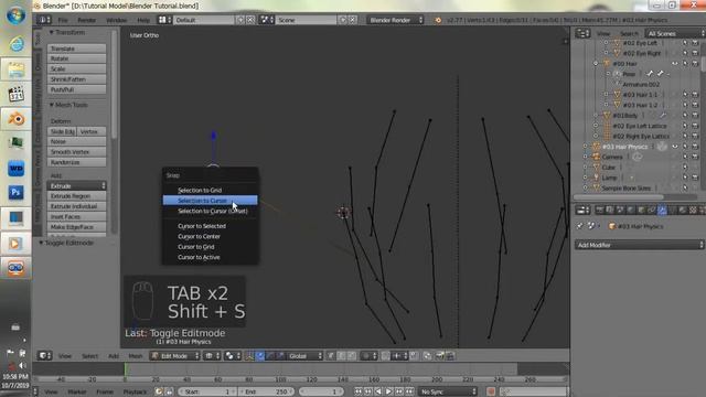 Blender Character Creation - Chapter 13 - Hair Physics (Part A) смотреть онлайн