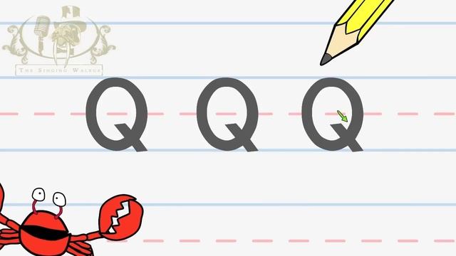 Write the letter Q | Alphabet Writing lesson for children | The Singing Walrus смотреть онлайн