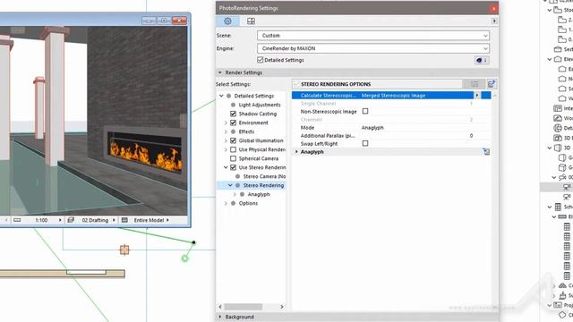 ARCHICAD 22TH (Visualization) Cinerender - Stereoscopic Rendering