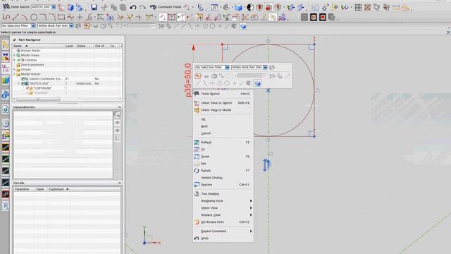 SPLM Siemens NX 7.5 , NX 8 Skizze смотреть онлайн