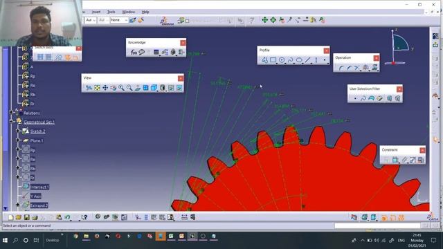 PART-5. Involute Profile | How to make Spur Gear in Catia V5 using Parameters and Laws смотреть онлайн