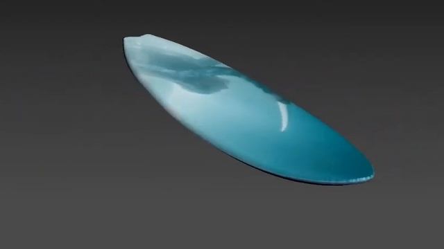 Surfboard 3d model. Lowpoly. смотреть онлайн