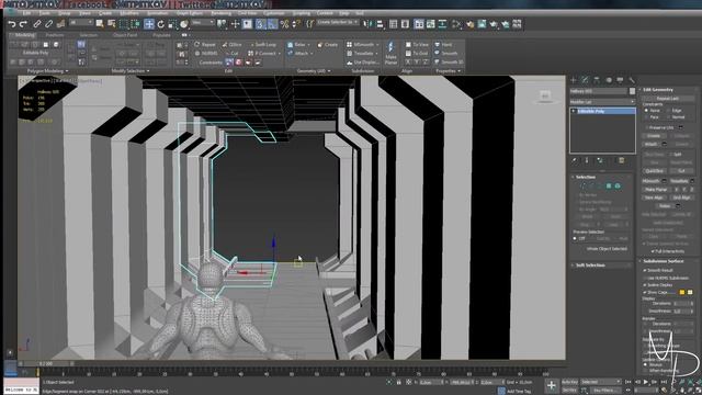 Modular Assets: Spaceship Hallway - Part one: Layout in #3dsMax смотреть онлайн