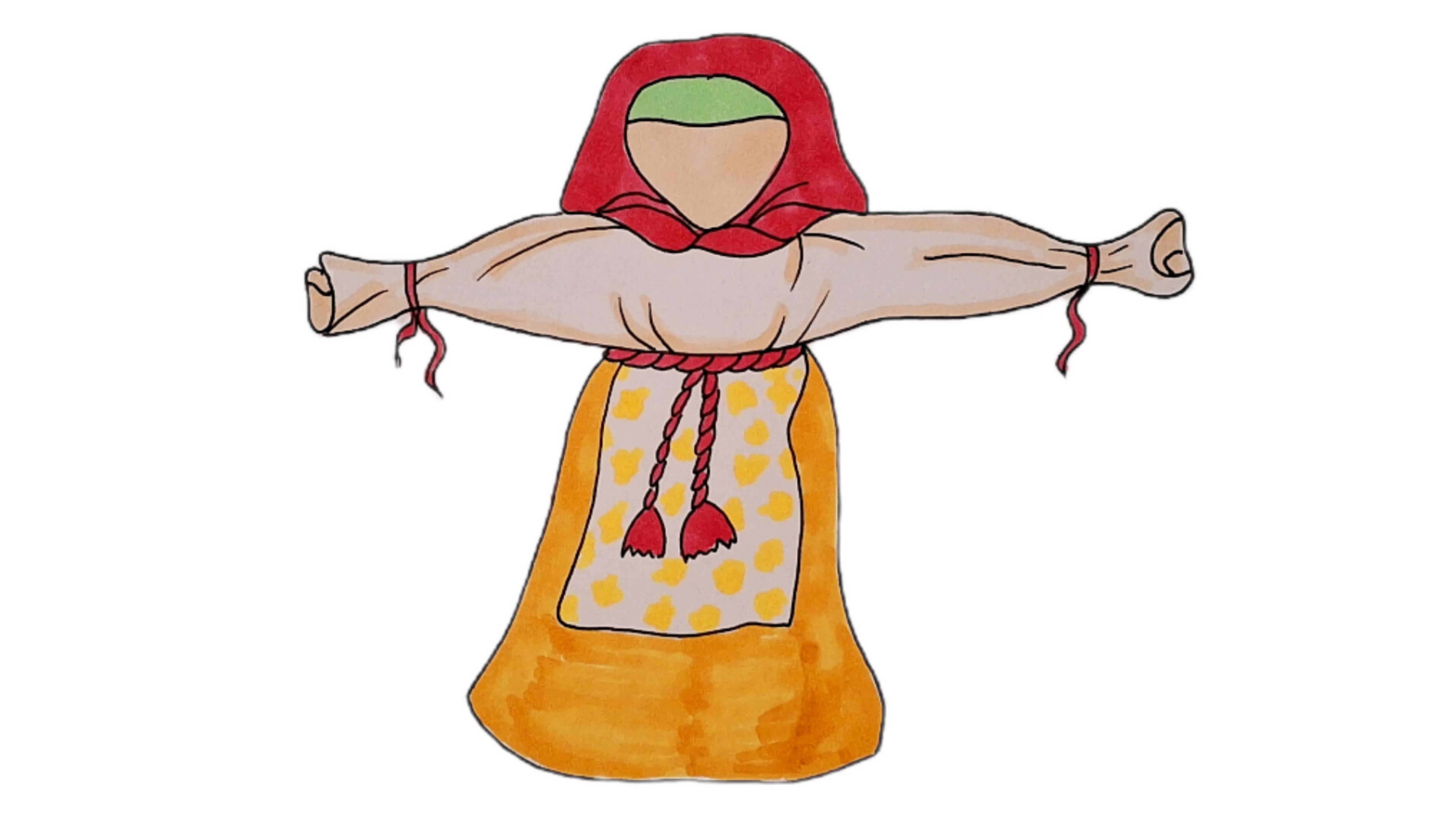 Рисуем ЧУЧЕЛО МАСЛЕНИЦЫ/Рисунки на Масленицу смотреть онлайн