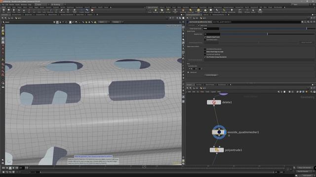 Quick look at exoside quadremesher for Houdini. смотреть онлайн
