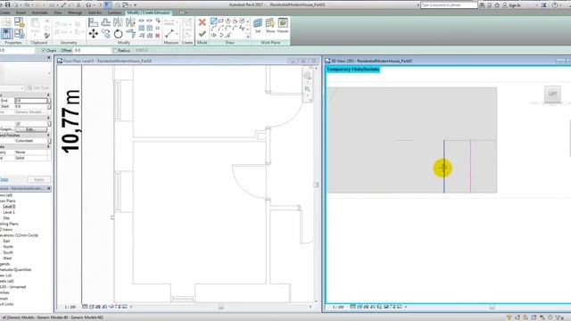 Revit Tutorial - Modern House Design Part 11 -Floor, Wall Finishes and Curtains смотреть онлайн