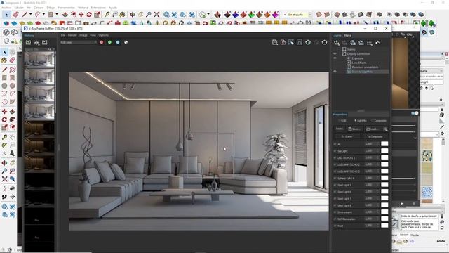 RENDER INTERIOR SKETCHUP - VRAY 5 (tutorial en vivo) смотреть онлайн