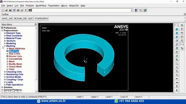 How to create volume meshing in 2 ways - Ansys APDL #14 смотреть онлайн