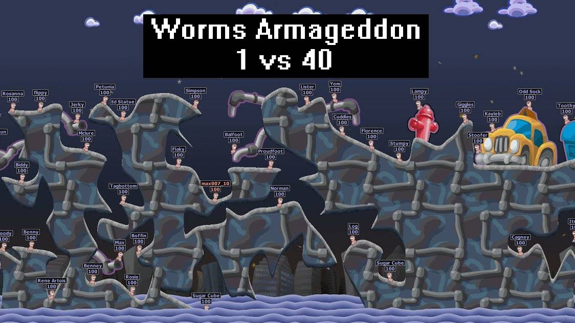 Worms Armageddon. 1 против 40 смотреть онлайн